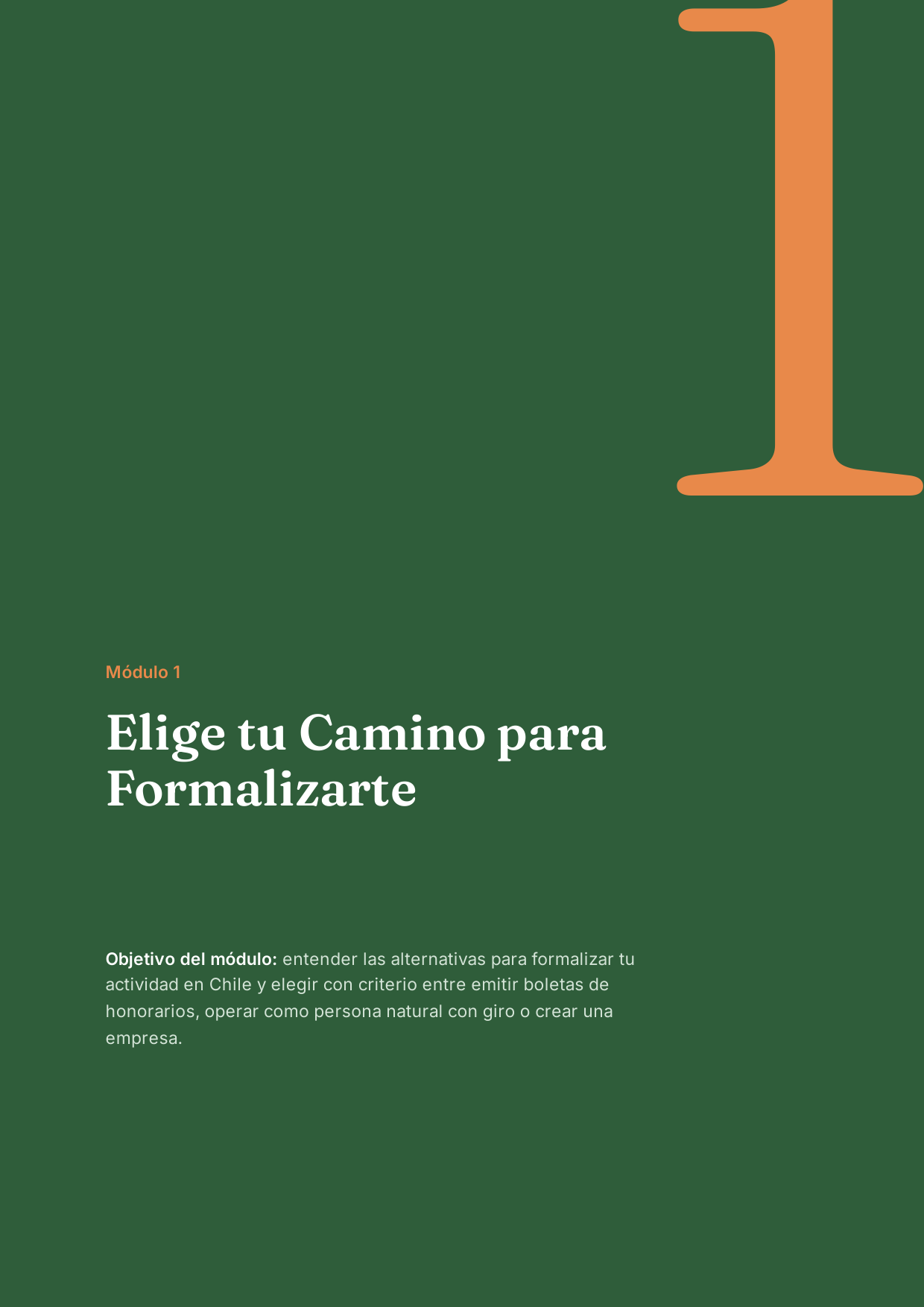 Apertura del Módulo 1: Elige tu Camino para Formalizarte