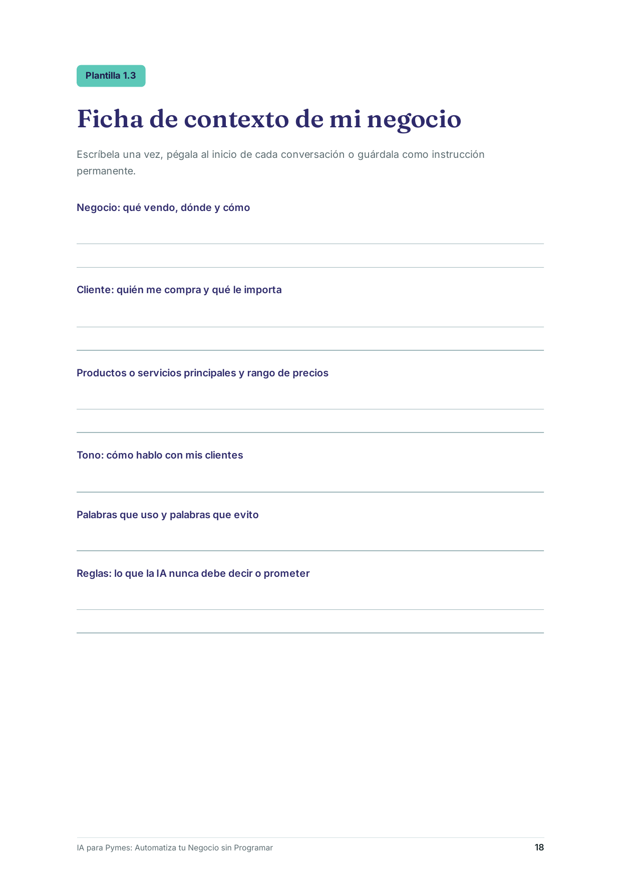 Plantilla 1.3: ficha de contexto de mi negocio